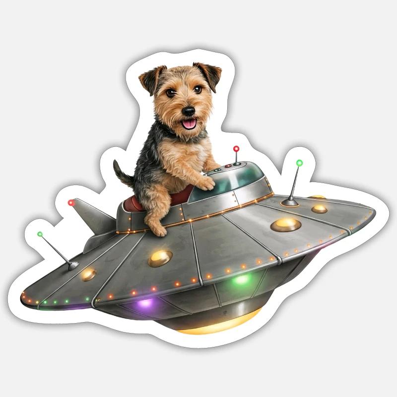 Space Terrier: Journey into the Unknown Sticker size S (10 x 10 cm)