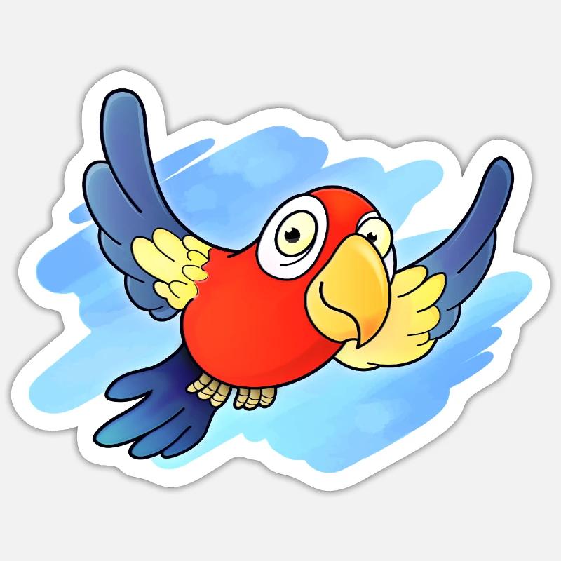 Parrot (Sky) Sticker size S (10 x 10 cm)
