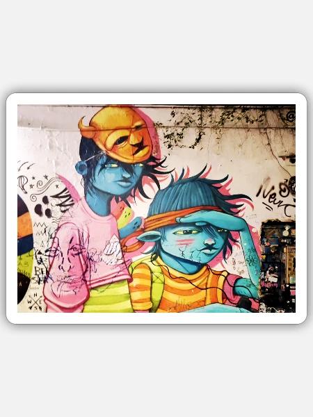Friends - Sticker Größe S (10 x 10 cm) - Mattweiß