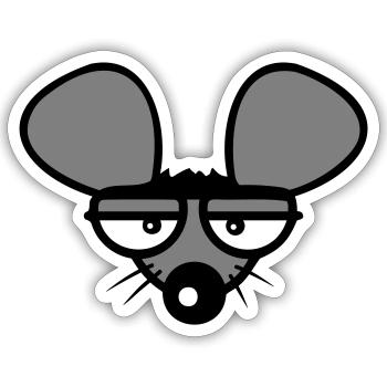 Maus Guckt Böse Wütend Frustriert Sauer Aggressiv - Sticker Größe S (10 x 10 cm) - Mattweiß - Vorne
