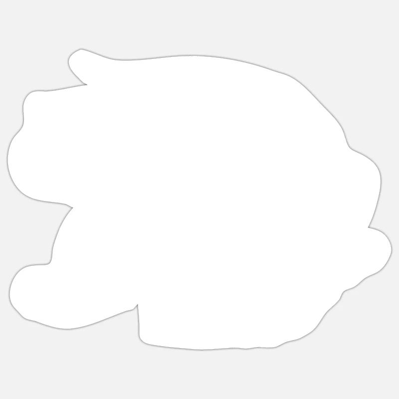 Gecko léopard - Sticker taille S (10 x 10 cm) - blanc mat