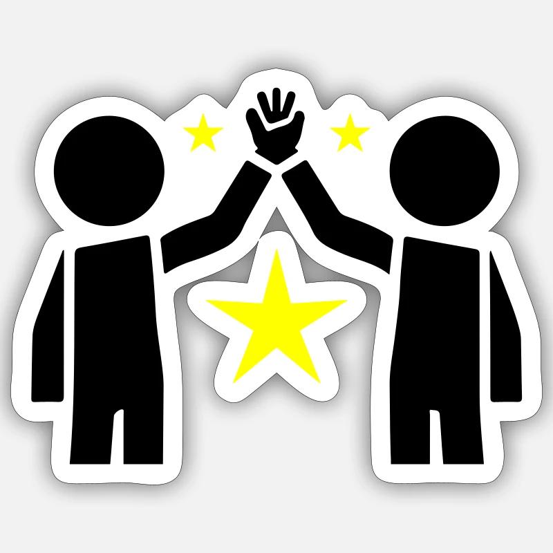 Amicizia Migliori Amici Sticker formato S (10 x 10 cm)