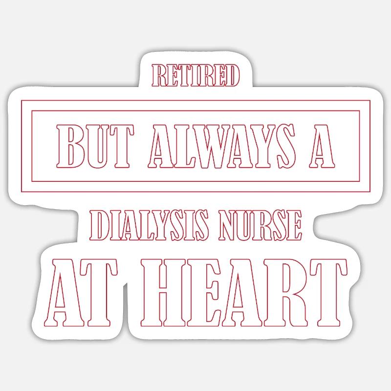Infirmière en dialyse - Sticker taille S (10 x 10 cm) - blanc mat