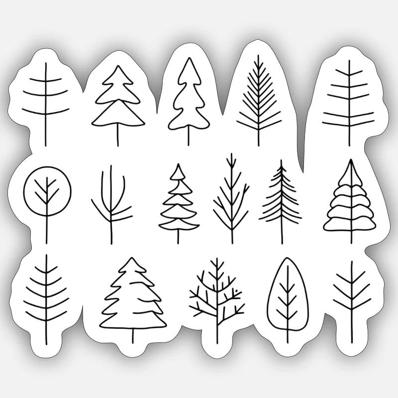 Abstract Tree Collection Sticker size S (10 x 10 cm)