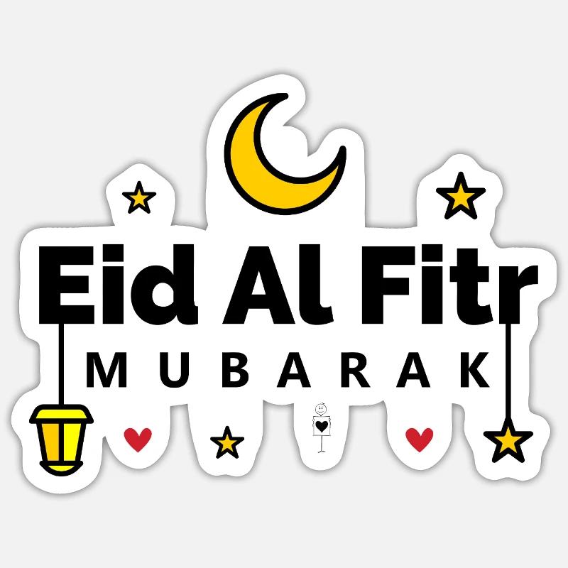 Islam Eid Mubarak - Sticker Größe S (10 x 10 cm) - Mattweiß