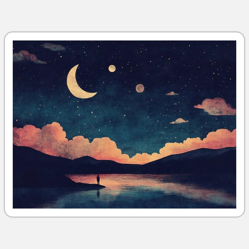 Le lac Sticker taille S (10 x 10 cm)