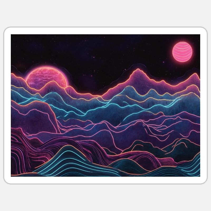 Néon Sticker taille S (10 x 10 cm)