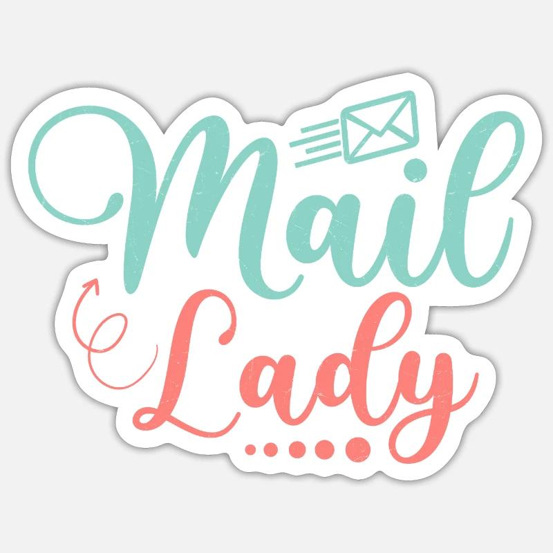 Mail Lady Mailman Postal Worker Sticker size S (10 x 10 cm)
