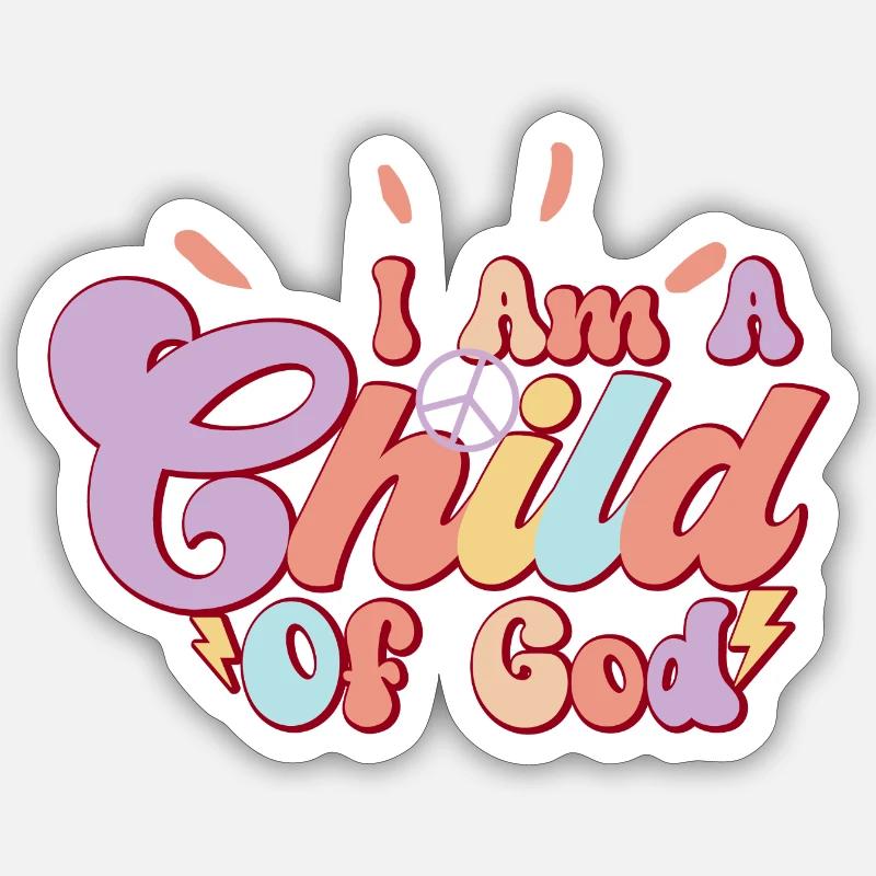 Ich bin ein Kind Gottes Sticker Größe S (10 x 10 cm)
