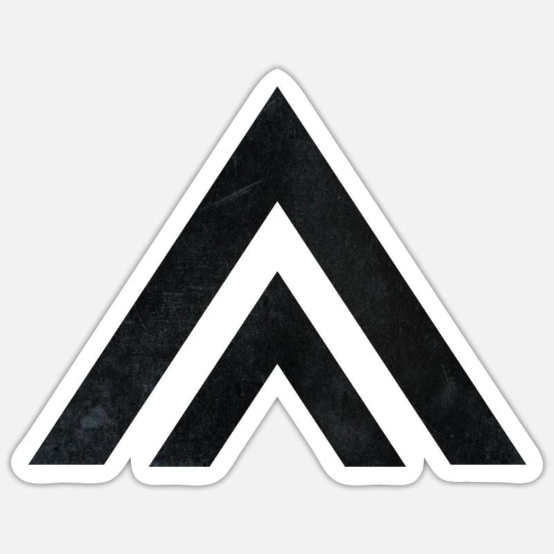 Geometric mountains - Sticker size S (10 x 10 cm) - white matte