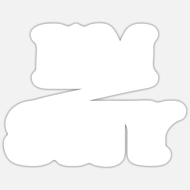 Je suis timide - Sticker taille S (10 x 10 cm) - blanc mat