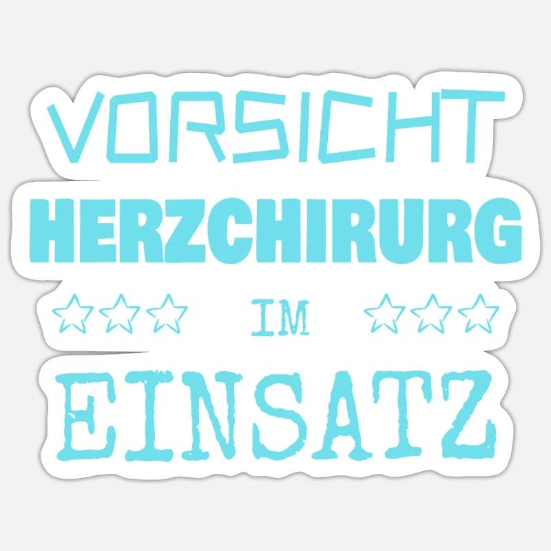Chirurgien cardiaque comme vocation - Sticker taille S (10 x 10 cm) - blanc mat