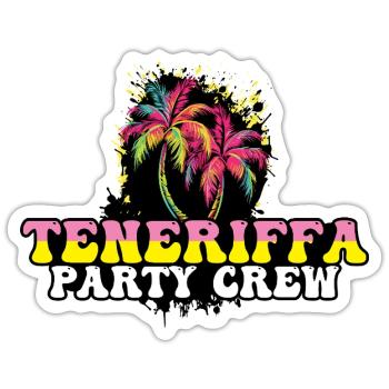 Tenerife Party Crew Holidays - Sticker size S (10 x 10 cm) - white matte - Front
