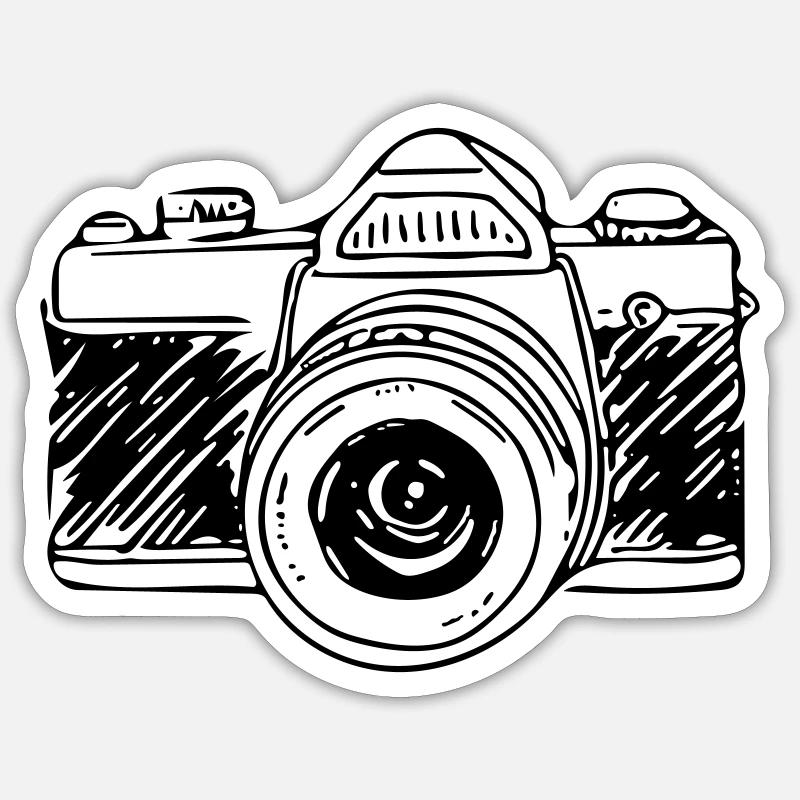Camera - Sticker size S (10 x 10 cm) - white matte