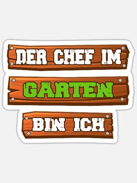 Garten Gartenchef Gartenregeln Kleingarten - Sticker Größe S (10 x 10 cm) - Mattweiß