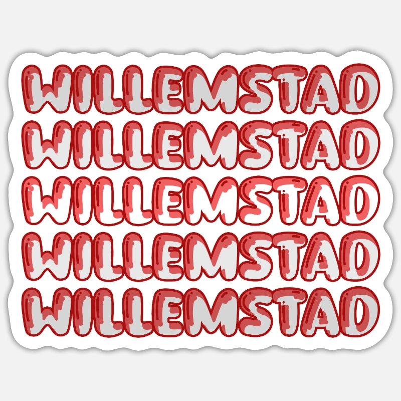 Reise Willemstad - Sticker Größe S (10 x 10 cm) - Mattweiß