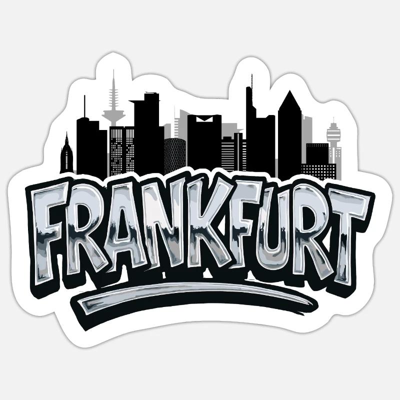 Frankfurt city graffiti Sticker Größe S (10 x 10 cm)