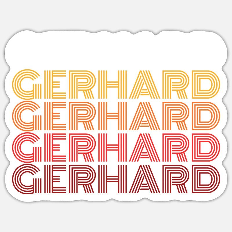 Gerhard - Sticker Größe S (10 x 10 cm) - Mattweiß