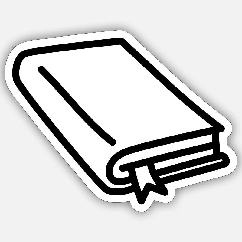 Buch mit Lesezeichen Sticker Größe S (10 x 10 cm)
