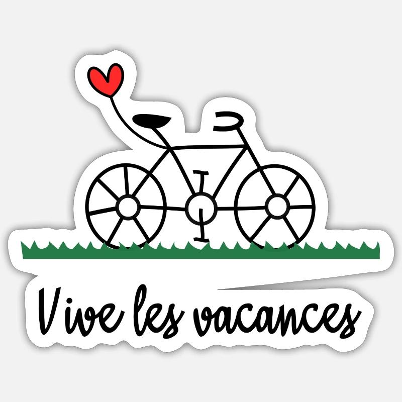 VACANCES. MAÎTRESSE. MERCI. MERCI MAÎTRESSE - Sticker taille S (10 x 10 cm) - blanc mat