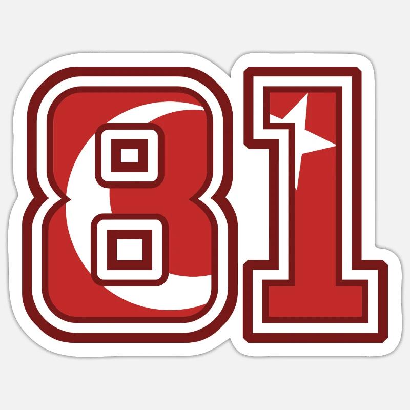 Düzce - Sticker Größe S (10 x 10 cm) - Mattweiß