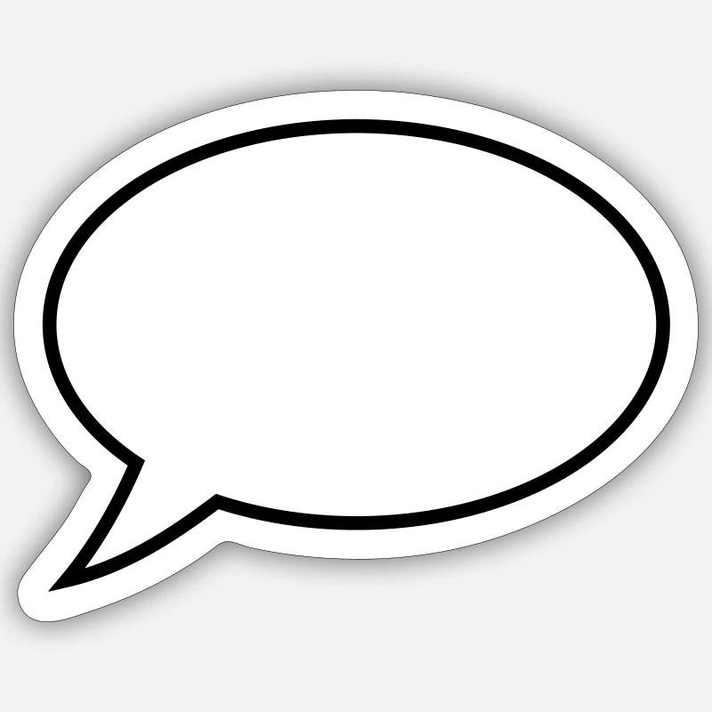 Sprechblase Design Sticker Größe S (10 x 10 cm)