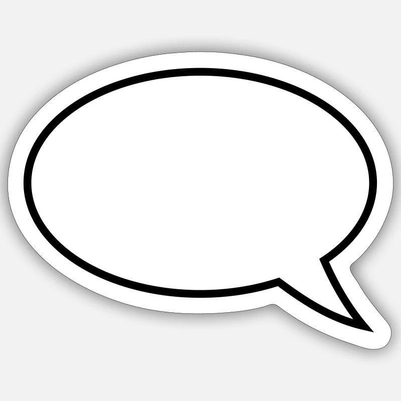 Sprechblase Design Sticker Größe S (10 x 10 cm)