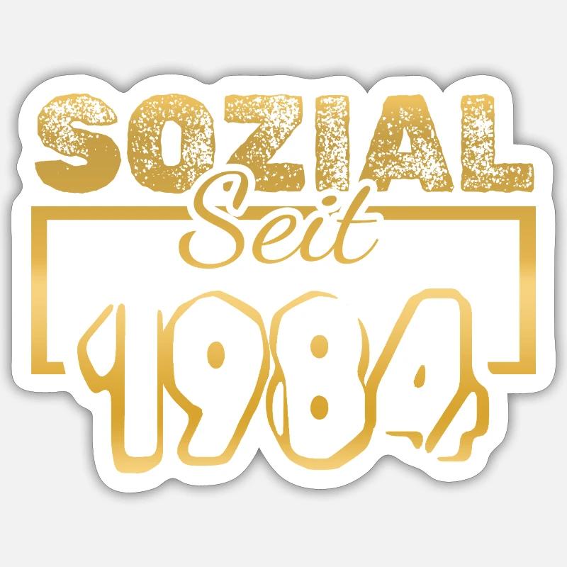 since 1984 - Sticker size S (10 x 10 cm) - white matte