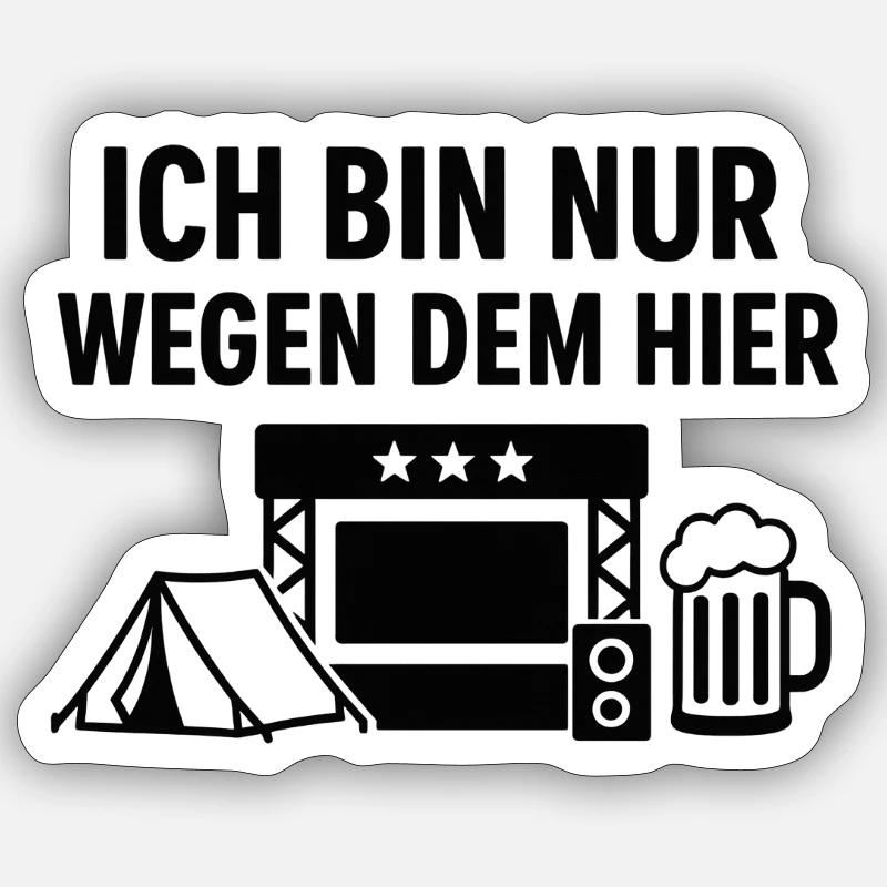 I'm just here - Sticker size S (10 x 10 cm) - white matte