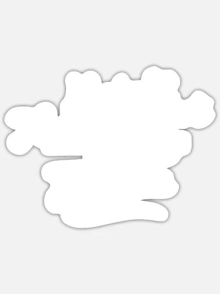 Mein Therapeut hat Hufen - Sticker Größe S (10 x 10 cm) - Mattweiß