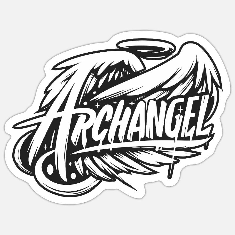 Graffiti d’ailes d’archange Sticker taille S (10 x 10 cm)