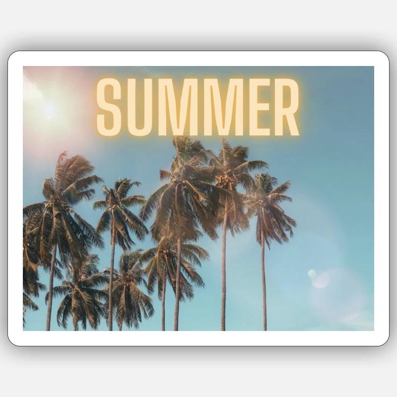 Palm Trees Summer Sticker size S (10 x 10 cm)