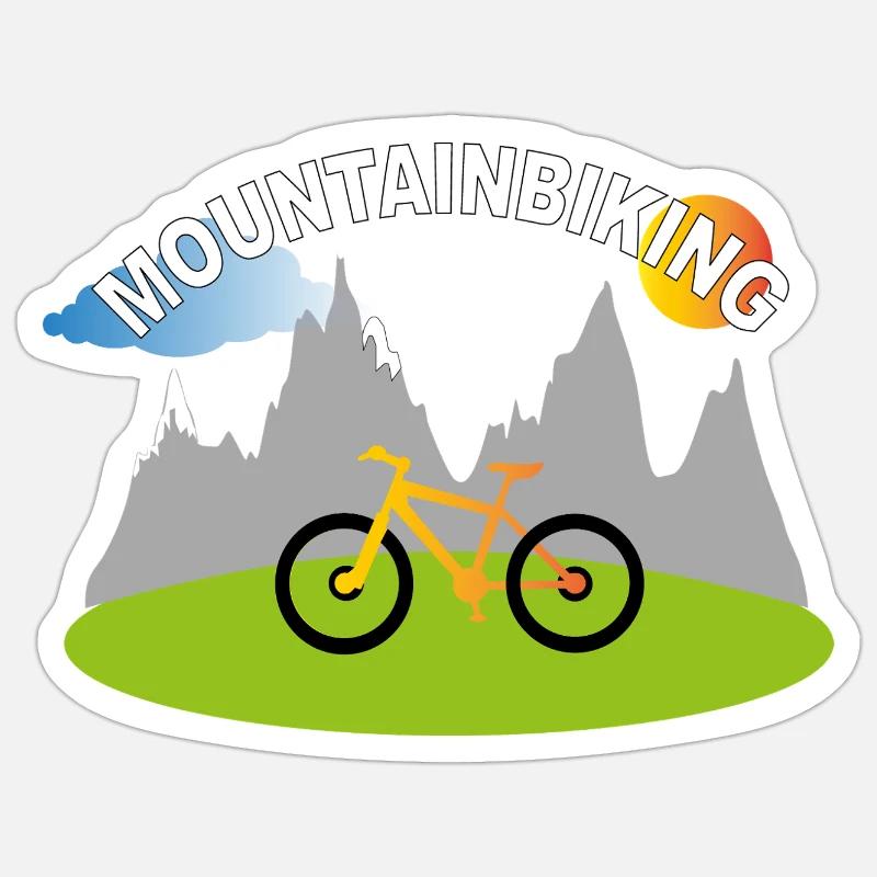 Conception de VTT / Designs de vélos amusants - Sticker taille S (10 x 10 cm) - blanc mat