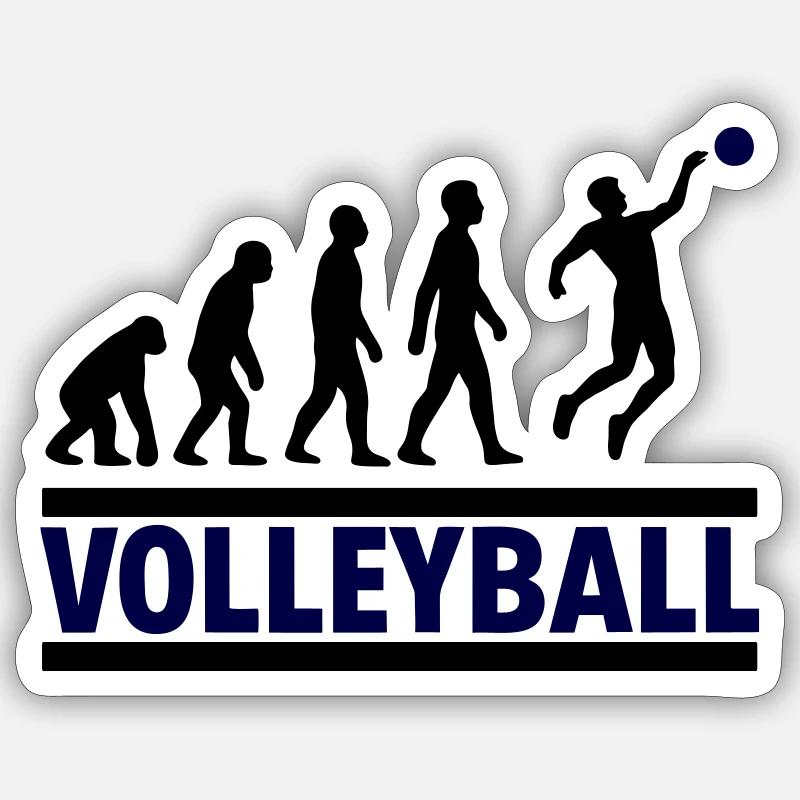 Evolution Volleyball Smash Sport Gift Sticker size S (10 x 10 cm)
