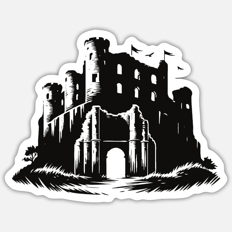 Mysterious ruins, past for explorers Sticker size S (10 x 10 cm)