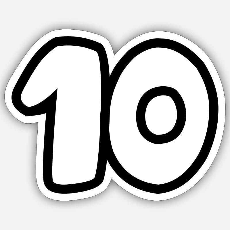 10 - Sticker taille S (10 x 10 cm) - blanc mat