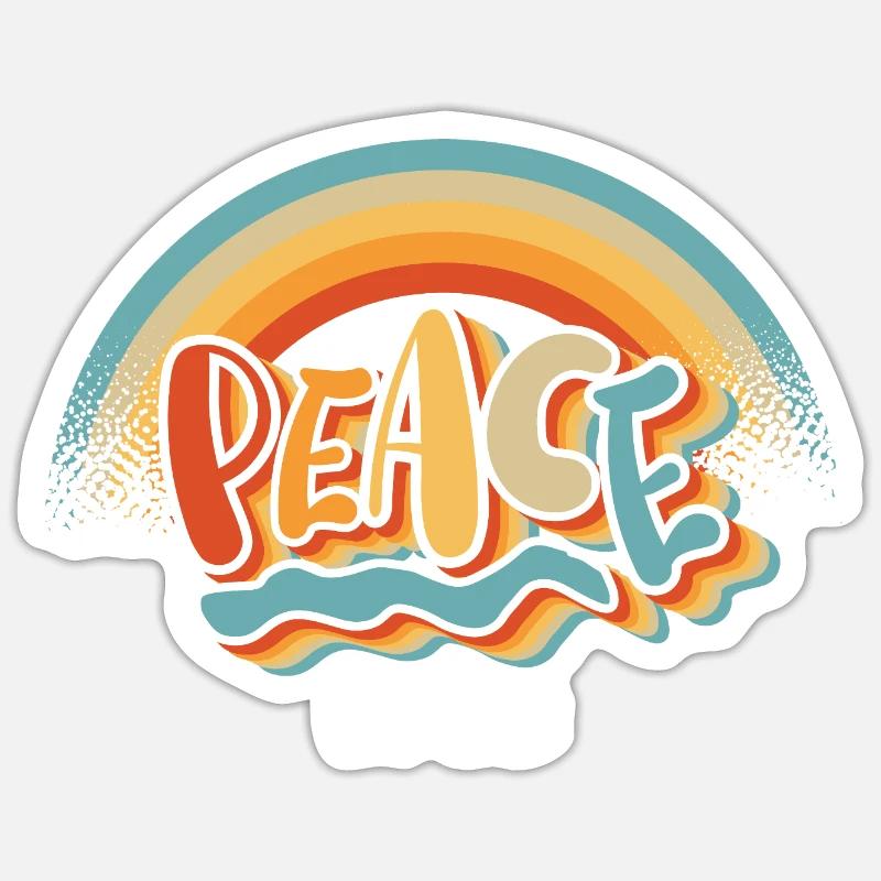 Peace - Sticker size S (10 x 10 cm) - white matte