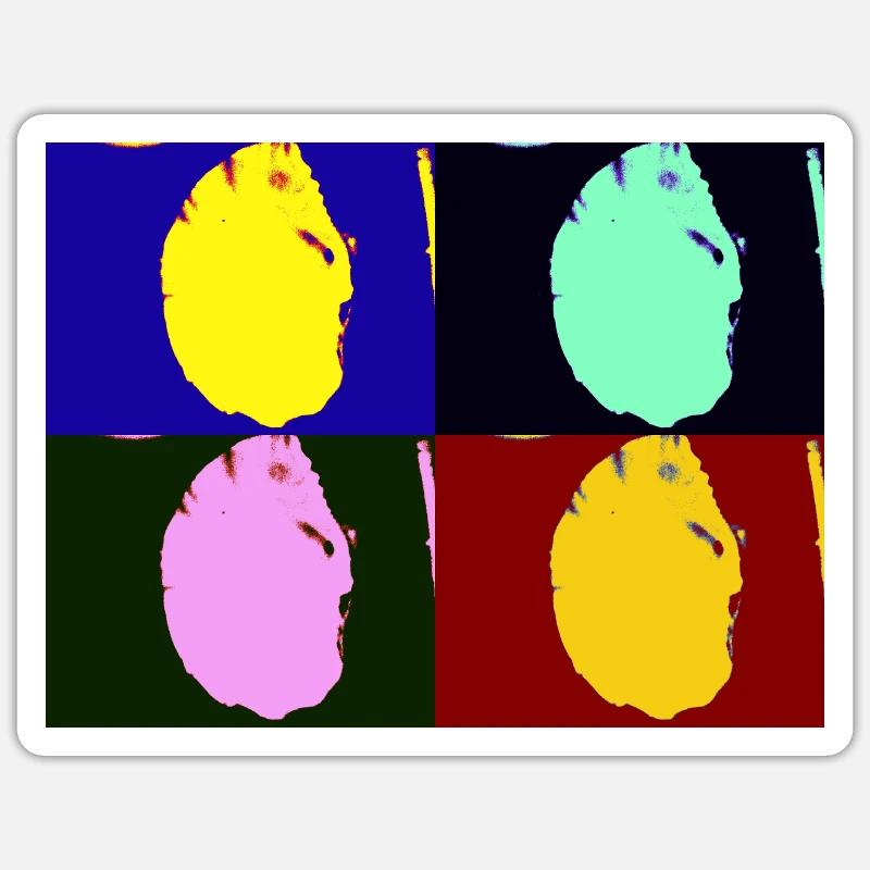 Shell head - Sticker size S (10 x 10 cm) - white matte