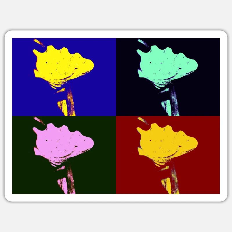 Shell Imagination - Sticker Größe S (10 x 10 cm) - Mattweiß