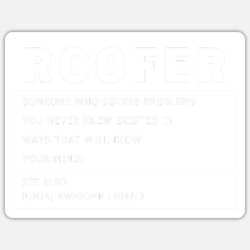 Dachdecker Handwerker Beruf Spruch Sticker Größe S (10 x 10 cm)