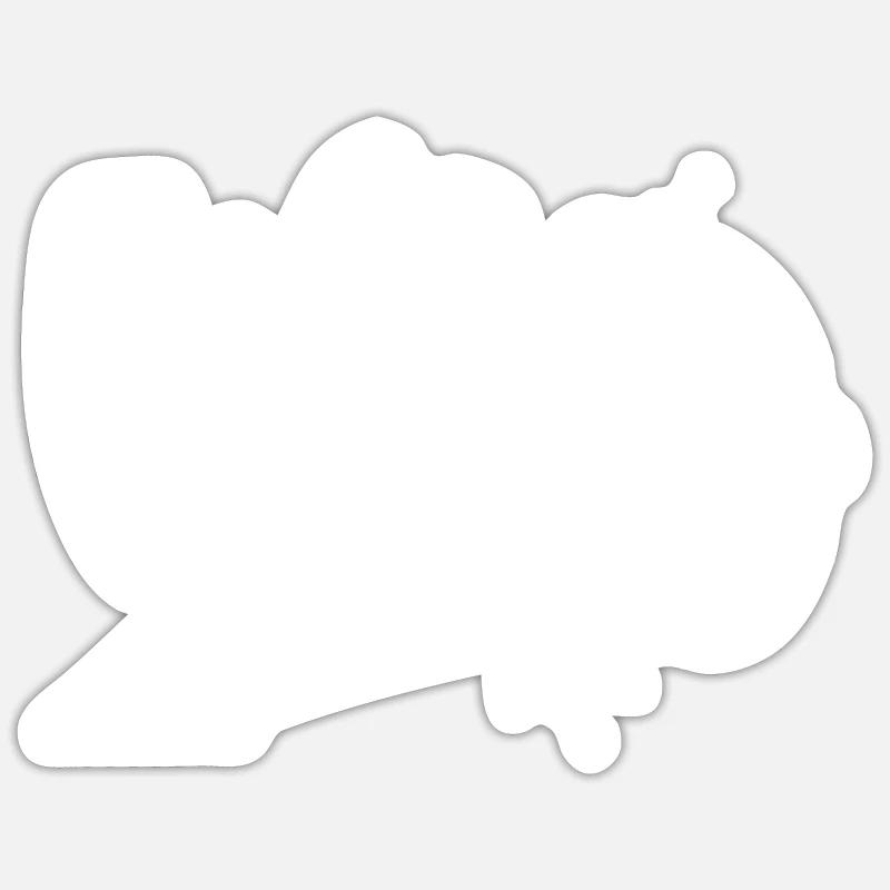 Roi - Sticker taille S (10 x 10 cm) - blanc mat