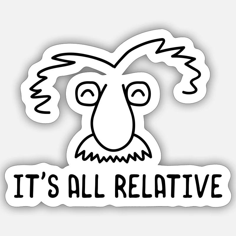 Physik Chemie Einstein Erdkunde Welt Theorie - Sticker Größe S (10 x 10 cm) - Mattweiß