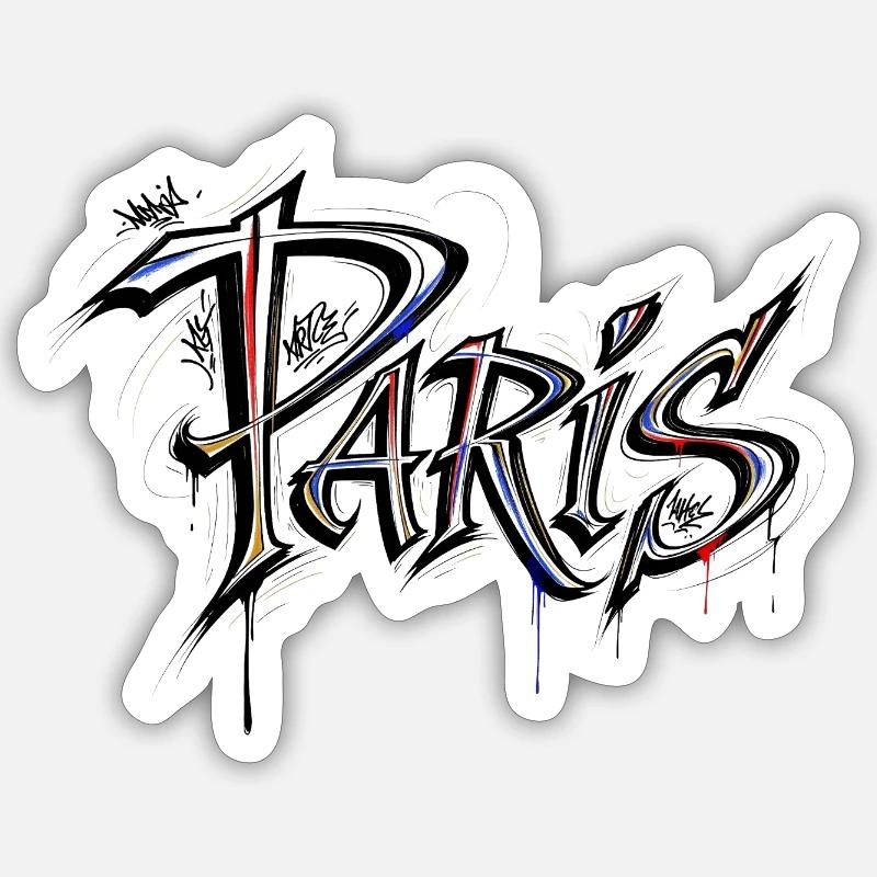 Paris - Sticker Größe S (10 x 10 cm) - Mattweiß