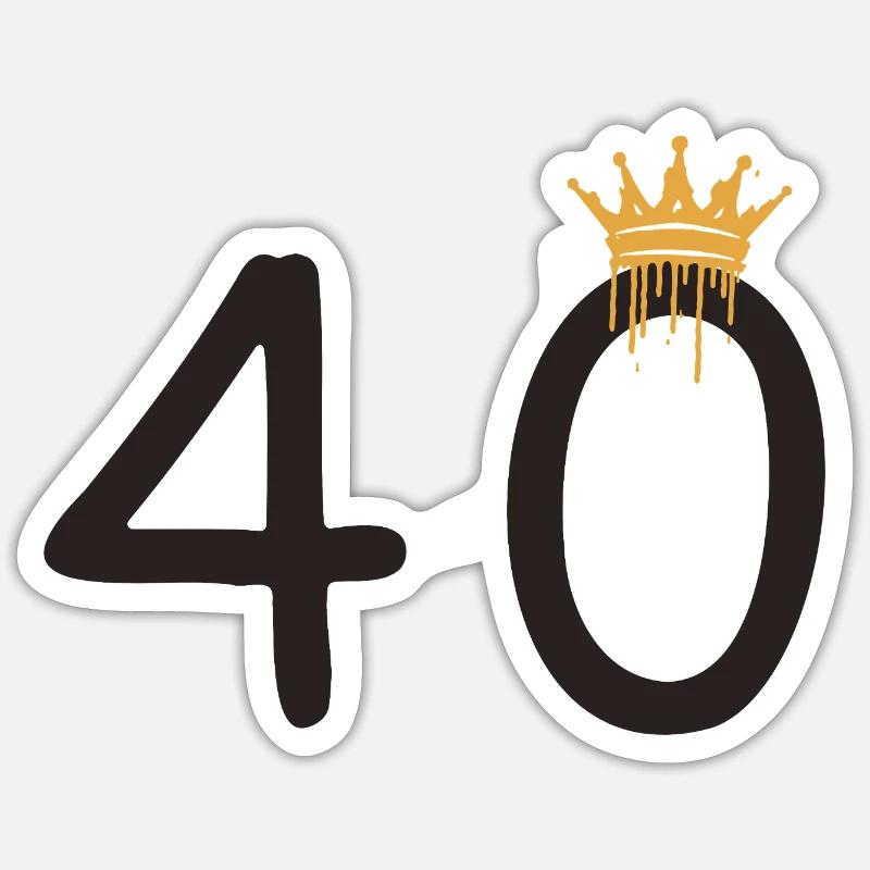 40 - Sticker taille S (10 x 10 cm) - blanc mat
