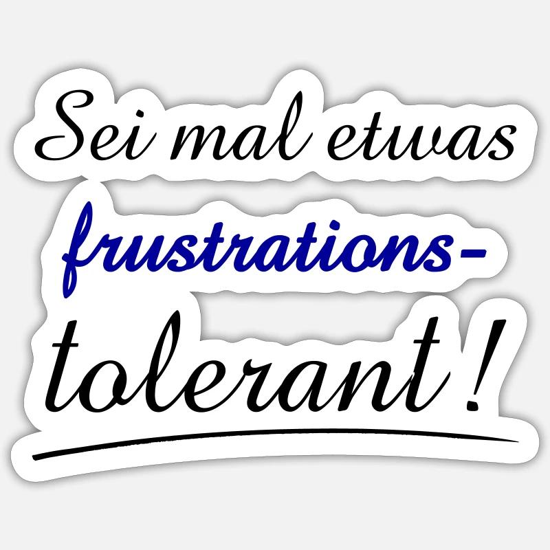 Expression de la frustration face à la typographie audacieuse Sticker taille S (10 x 10 cm)