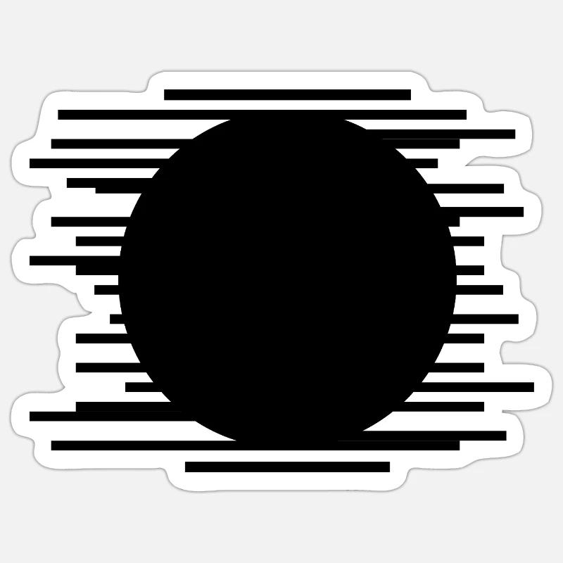 Minimalist Lines pattern design - Sticker size S (10 x 10 cm) - white matte