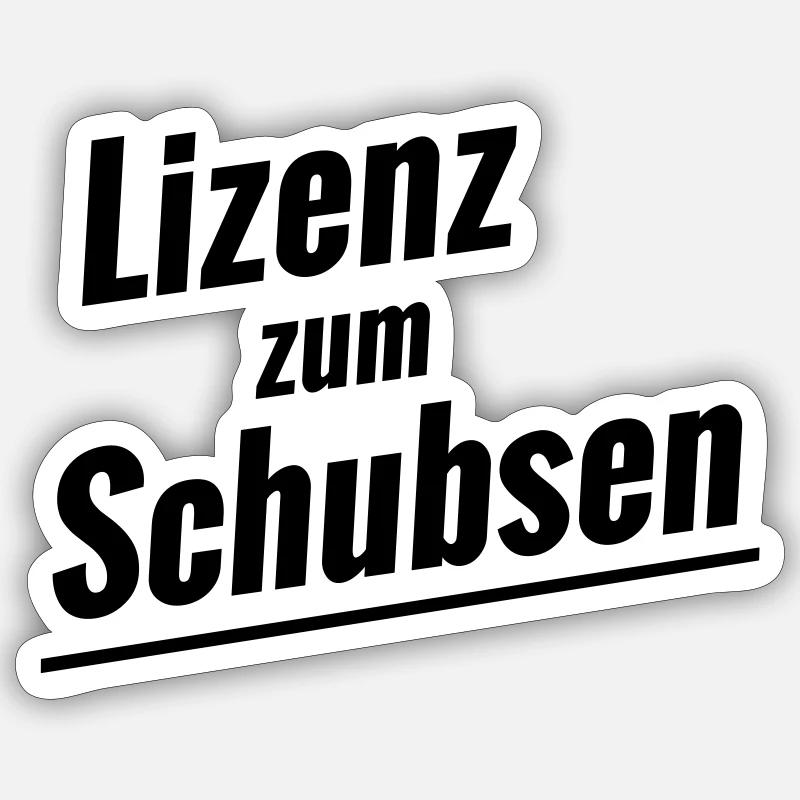 Lizenz zum Schubsen Sticker Größe S (10 x 10 cm)