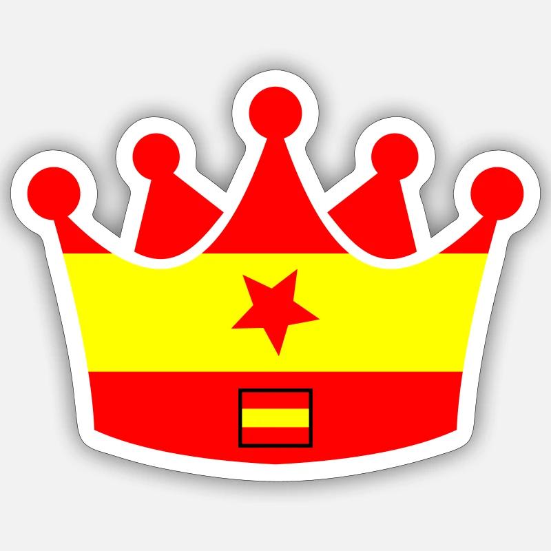 Spanien Krone - Sticker Größe S (10 x 10 cm) - Mattweiß