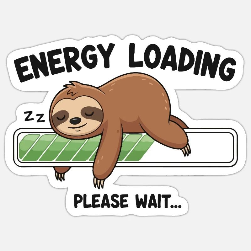 Battery Nap Mode - Sticker size S (10 x 10 cm) - white matte