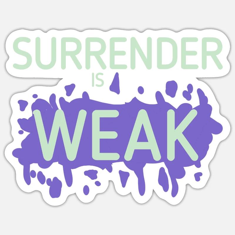 Devotion is weak splash - Sticker size S (10 x 10 cm) - white matte